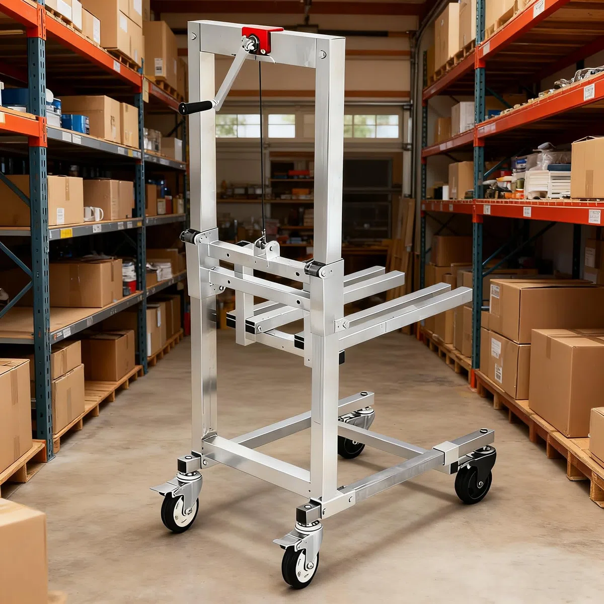 Camión elevador manual de palés, capacidad de 60 kg, plegable, para mudanzas de almacén y oficina
