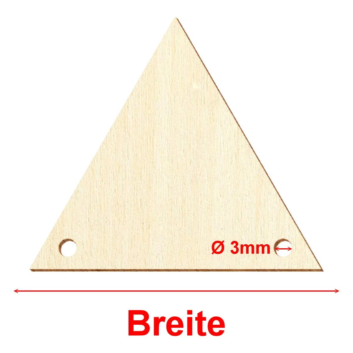 Banderines de madera V1 para manualidades (5-50 cm, 100 unidades, ancho 21 cm)