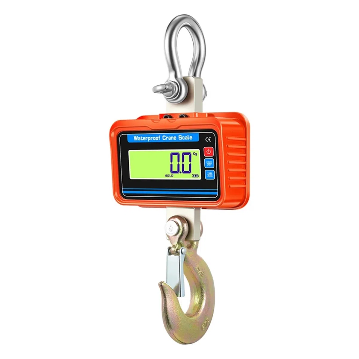 Báscula colgante digital, Báscula de grúa resistente al agua 3000kg, pantalla LCD, báscula colgante electrónica, Control remoto, gancho acero aleación, equilibrio peso 3T(Oranje)