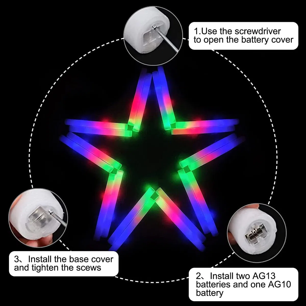 102 varillas de espuma LED que brillan a granel, suministros de fiesta que brillan en la oscuridad con 3 modos de parpadeo colorido, suministros de fiesta de neón para fiestas brillantes, cumpleaños