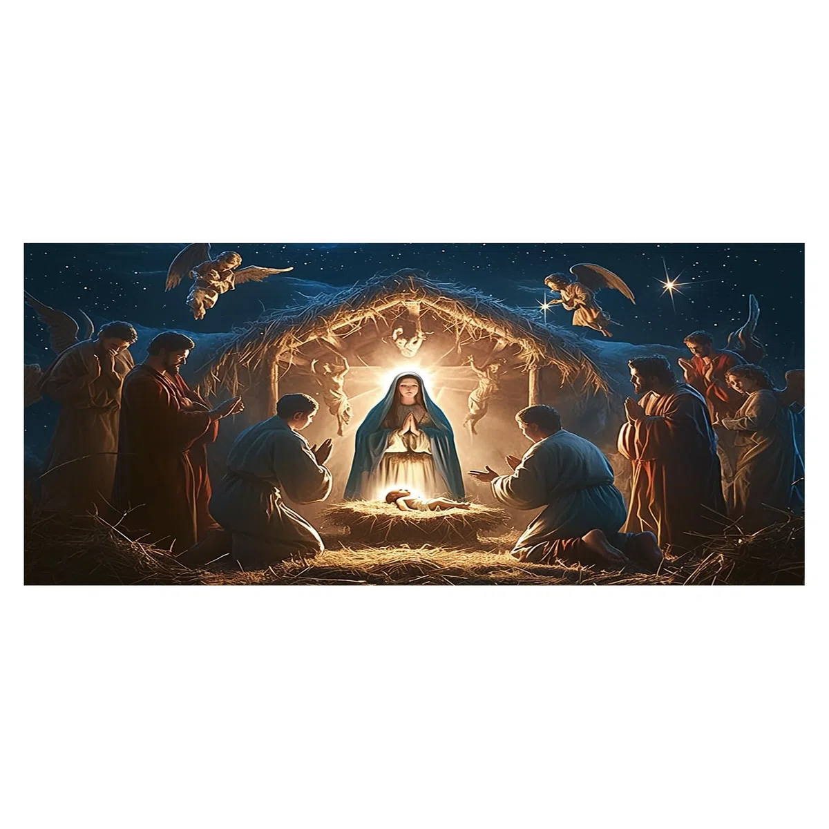 Cartel de bienvenida con texto en inglés "The Merry Christmas Christmas The Background Party Santa Photography Garage Door Background Party Decor 264