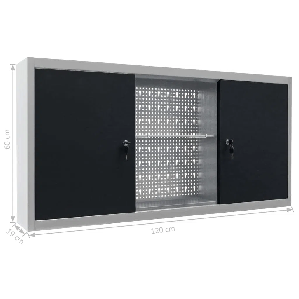 Banco de trabaño con Tres Paneles de Pared y un Armario, Banco De Trabajo, Mesa Trabajo Taller, Mesa De Trabajo, Banco Herramientas, Mesas De Taller,