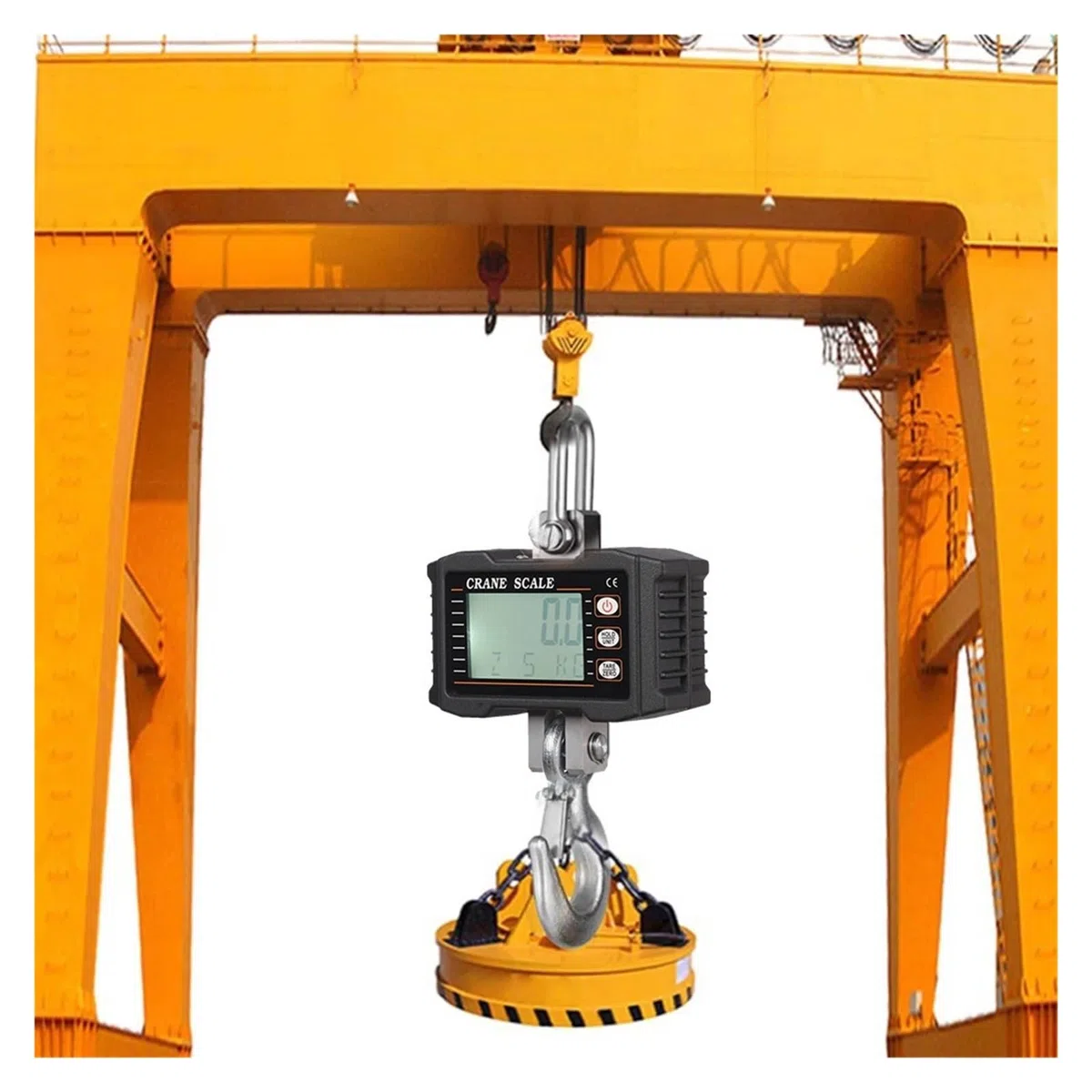 Báscula colgante digital, Báscula colgante Digital, báscula de grúa portátil alta resistencia, retroiluminación LCD, gancho Industrial, cambio unidad/retención datos, 1000kg/ 2204lbs(Nero)