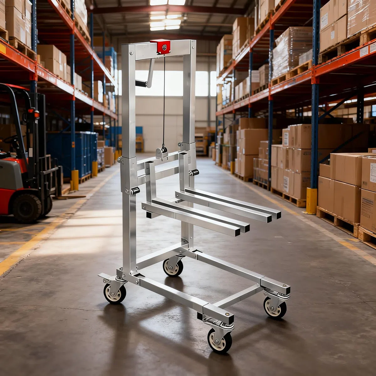Camión elevador manual de palés, capacidad de 60 kg, plegable, para mudanzas de almacén y oficina