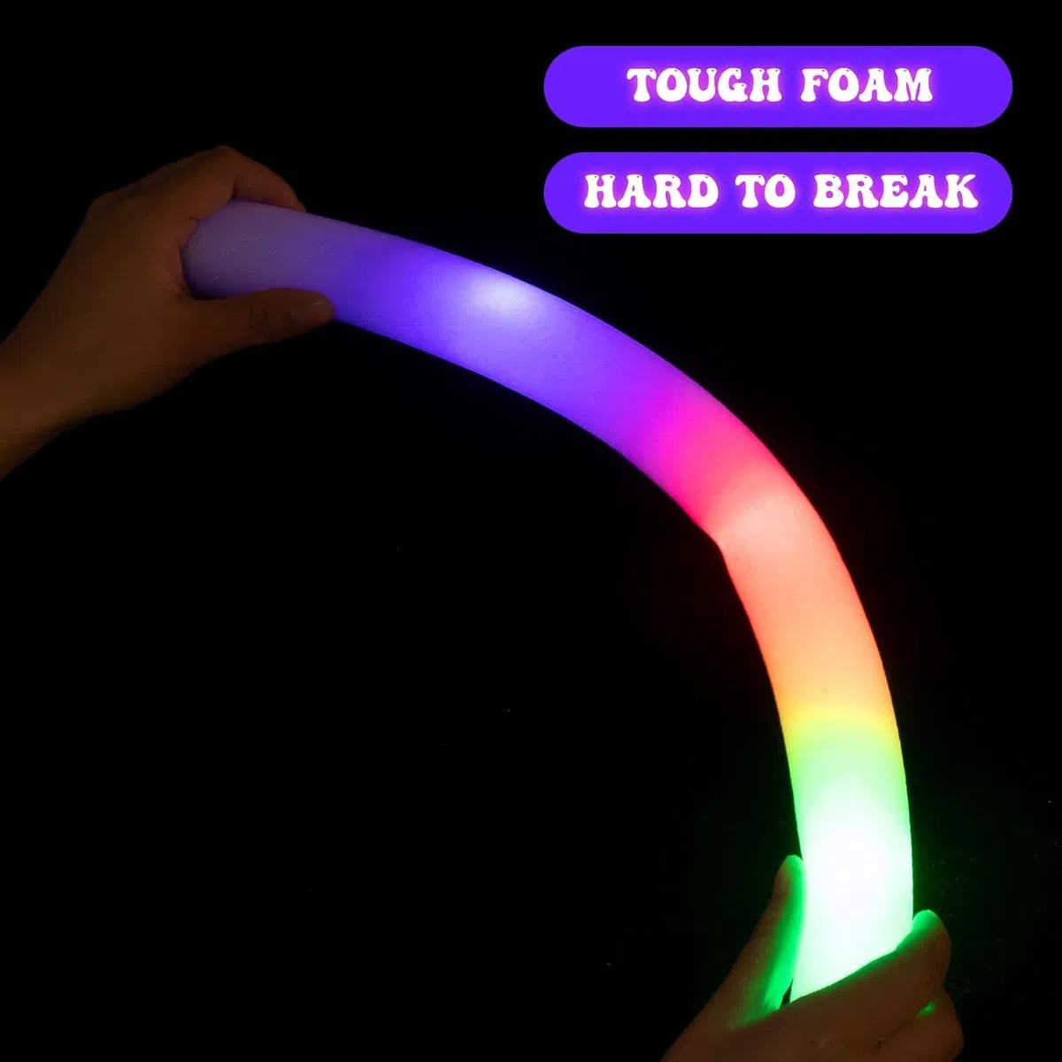 102 varillas de espuma LED que brillan a granel, suministros de fiesta que brillan en la oscuridad con 3 modos de parpadeo colorido, suministros de fiesta de neón para fiestas brillantes, cumpleaños